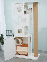 CatS Design 2 in1 Kratzbaum-Katzenklo xxl große Katzen stabil Katzentoilette D4