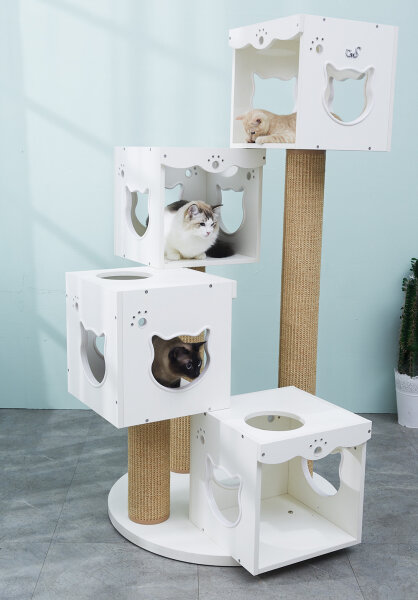 CatS Design Kratzbaum Katzenspielturm xxl groe Katzen stabil Altaica
