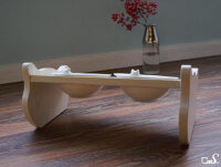 CatS Design Holz-Porzella Katzennapf Set Futterbar Anti-Rutsch Neigy 1er-2er-3er