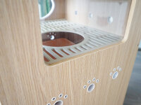 CatS Design Katzenklo hochwertig Holz Katzentoilette Schrank mit Streumatte A6